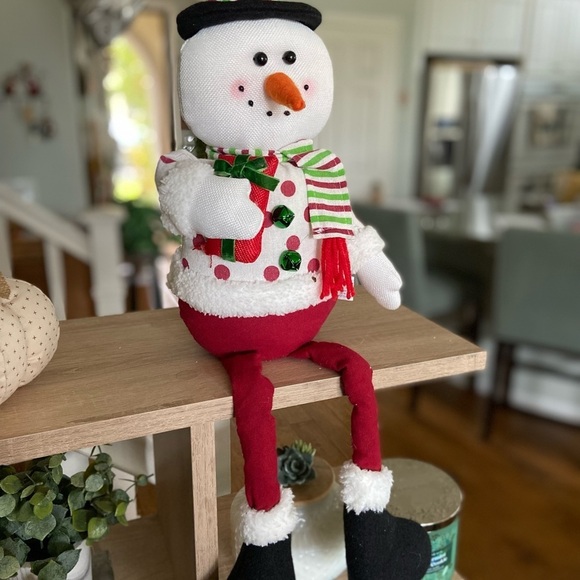 Set of 3 Fireplace Setting Kirklands Christmas Long Legs Snowman, Deer, Santa - Picture 5 of 7